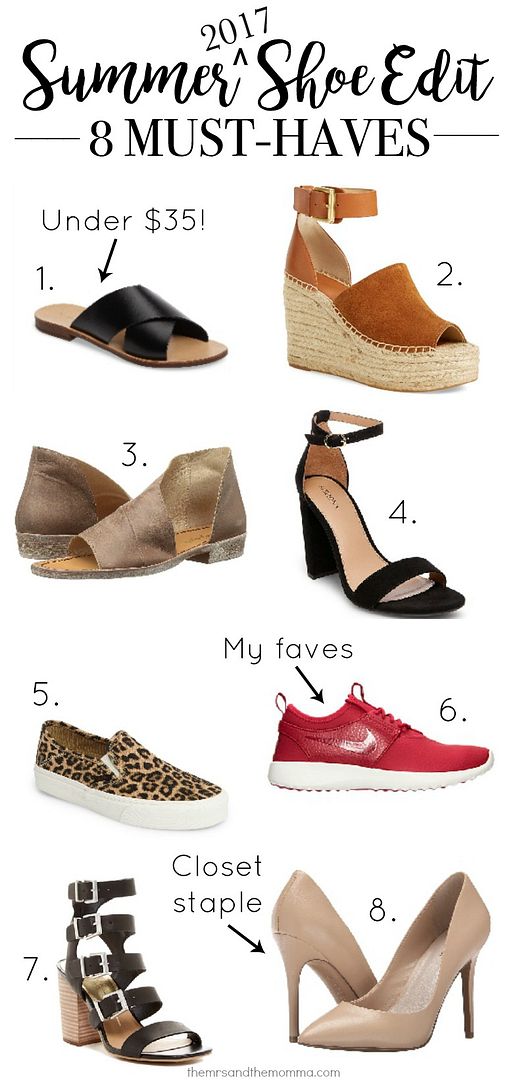 the MRS. & the MOMMA Shoe Edit 8 Must Haves for Summer